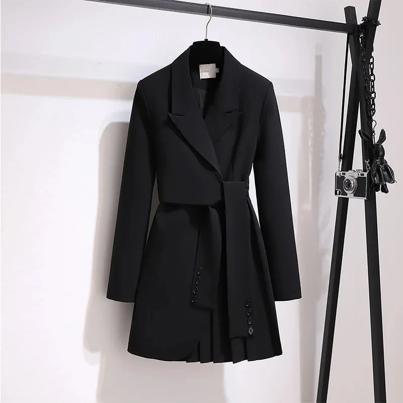 2023  Trench Coat Dress New Fashion Spring Autumn Windbreaker Coat Female Oversi - £146.84 GBP