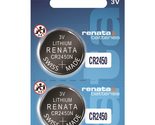 Renata CR2450 Batteries - 3V Lithium Coin Cell 2450 Battery (100 Count) - £5.13 GBP+