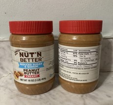 (2) Nut&#39;N Better Reduced Sugar &amp; Sodium Creamy Peanut Butter 16 oz each. - $11.99