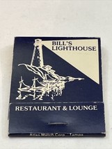 Vintage Matchbook Cover  Bill’s Lighthouse Restaurant  Tarpon Springs,  Fl  gmg - £9.75 GBP