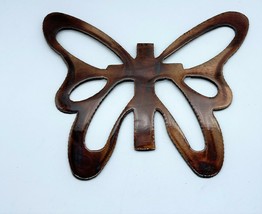 Butterfly Cross Metal Art - Copper Plated - Small -  6 3/4&quot; x 6&quot; - £15.04 GBP