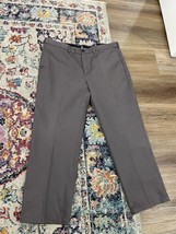 Haggar Premium Comfort Dress Pant Classic Fit Slate Grey Slacks 42x30 Su... - $15.90