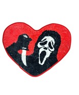 Scream Ghost Face Heart Shape Plush Rug Halloween Decor 21&quot; x 25&quot; - $40.27 CAD