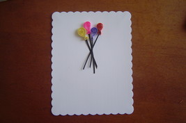 White Handcrafted Paper Quill Balloon Card - £4.79 GBP