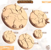 3D Printed Cast n Play Ice Bases Companion&#39;s Bases - Master Pack Companions 28mm - £11.12 GBP