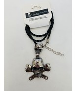 Skeleton Skull Tools Cross Necklace *Fashion Jewelry* - £6.92 GBP