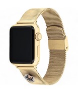 Coach Women&#39;s Gold Mesh Bracelet Strap for Apple Watch® 38mm 40mm And 41... - £99.80 GBP