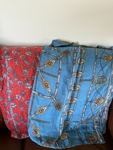 Lot of Loft Coral &amp; Blue Floral Polyester Tube &amp; Blue w Bridle Halter Polyester - $13.09