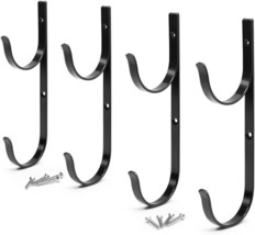 Pool Pole Hanger Premium 4pc Black Aluminium Holder Set by Aquatix Pro, ... - $27.74 CAD