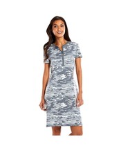 New Chaps Women&#39;s Camouflage Printed Shift Dress Grey Size M - $49.49