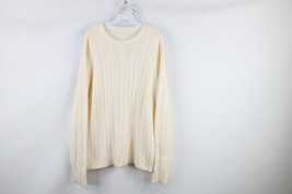 Vintage 90s Streetwear Womens Large Distressed Blank Chunky Cable Knit S... - $33.62