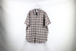 Vintage 90s Carhartt Mens 3XL Spell Out Short Sleeve Collared Button Shirt Plaid - £35.05 GBP