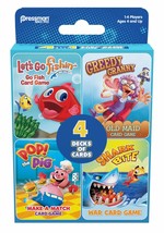 Pressman Classic Card Games 4-in-1 Set - Develops Memory and Matching Skills wit - £7.94 GBP