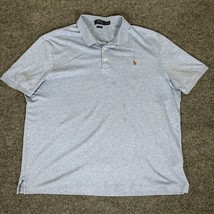 Polo Ralph Lauren Shirt Mens XL Light Blue Short Sleeve Soft Cotton Adult - $12.52