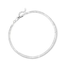 Sterling Silver Herringbone Anklet. 9 inches - £143.42 GBP