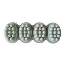 Soap Mold 4 Cavity 3D Handmade Silicone Massage Therapy Bar Making Chocolate  - £9.51 GBP