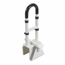 Drive Bathtub Mount Bathtub Grab Bar 3 to 7 Inch, White Steel Fits most ... - $42.91