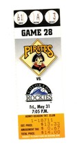 May 28 1995 Colorado Rockies @ Pittsburgh Pirates Ticket Larry Walker - £15.57 GBP