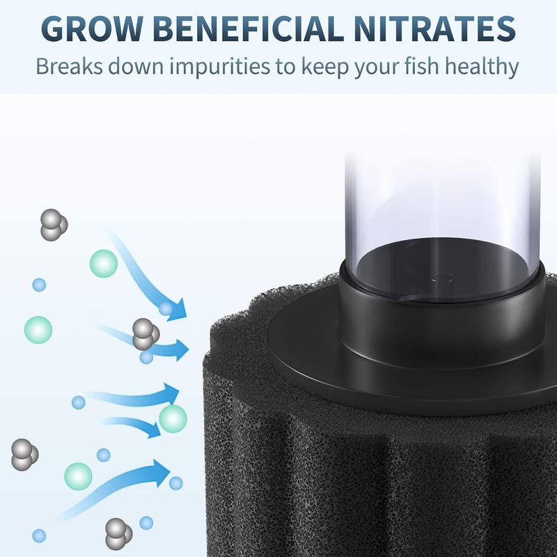 Pawfly Aquarium Air Pump with Nano Bio Sponge Filter Kit Air Control Valve Airli Item image 8