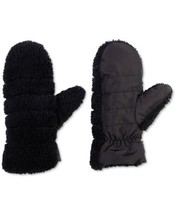 MSRP $33 Jenni Quilted Sherpa Mittens Black Size OSFA - $17.82