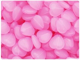 BeadTin Light Pink Translucent 14mm Heart Plastic Craft Beads (60pcs) - $2.39