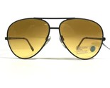 Vintage Serengeti Sunglasses 5128S Kilimanjaro Matte Black with Yellow L... - $111.99