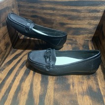 AK Anne Klein Women Iflex Faux Black Leather Flats size 7M - $23.28