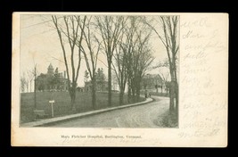 Vintage Postcard Mary Fletcher Hospital Burlington Vermont UDB 1906 Cancel - £14.98 GBP