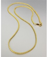 18 kt Gold EP Plated 18 Inch Weave Style Chain Necklace - £8.78 GBP