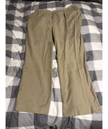 Ellen Tracy Women’s Pull-On Wide Leg Pants Size 22 Khaki Stretch Cotton ... - $9.74