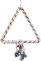 [Pack of 2] AE Cage Company Happy Beaks Triangle Cotton Rope Swing for Birds ... - £41.09 GBP