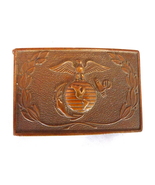 USMC Marine brass belt buckle US military uniform vintage - £51.15 GBP