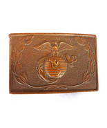 USMC Marine brass belt buckle US military uniform vintage - £51.15 GBP