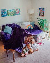 Purple 300Gsm Bedsure Fleece Oversized Blanket - Soft Lightweight, And Camping. - £54.49 GBP