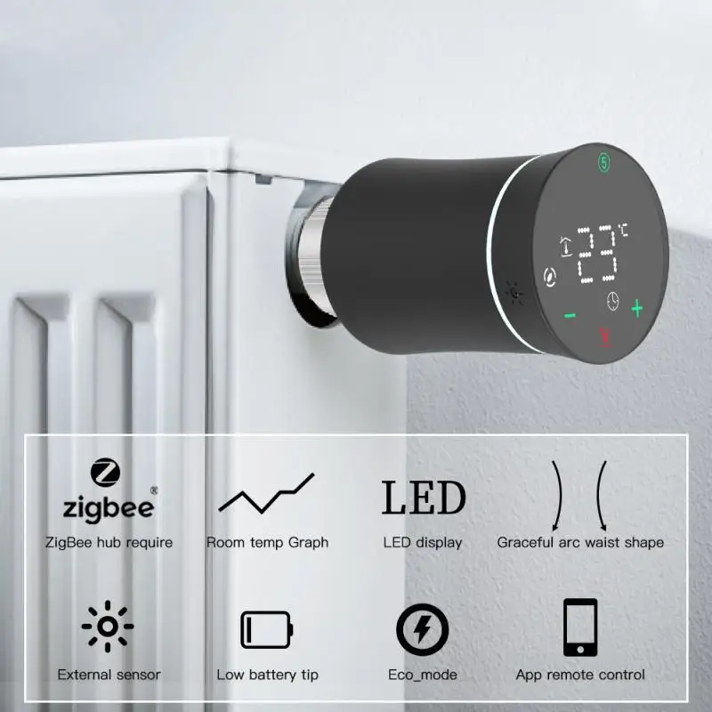 House Home Tuya ZigBee Smart Thermostat Radiator Actuator Valve Smart Programmab - $36.00