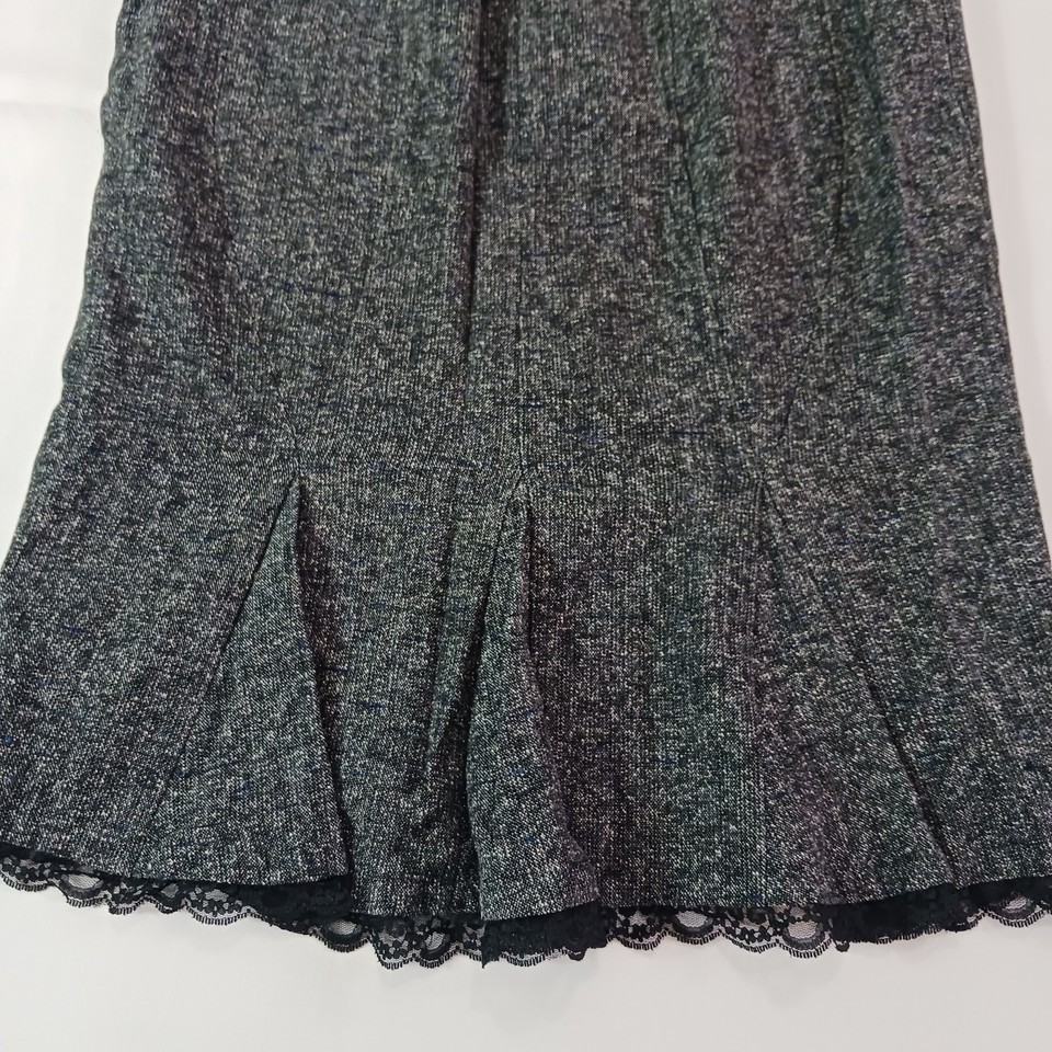 Worthington Women's Black & Gray Side Zipper Pleated Bottom Skirt Size 10 Item image 12