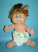 Cabbage Patch Doll Baby Giggles Teeth Sandy Blonde Curls Blue Eyes CPK Diaper - £19.78 GBP