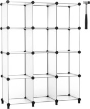 Anwbroad Cube Storage Organizer 12-Cube Diy Modular Closet Organizer Plastic - £40.14 GBP