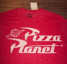 Vintage Style Walt Disney Toy Story Pizza Planet T-Shirt 1990&#39;s Mens Small New - $19.80