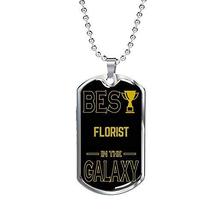 Express Your Love Gifts Best Florist in The Galaxy Necklace Engraved Stainless S - £47.33 GBP
