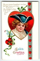 Valentines Day Postcard Child In Hat Ellen Clapsaddle International Art Germany - £18.17 GBP