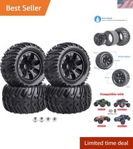 4pcs Height 4.92" 125mm 12mm Hex RC Truck Wheels and Tires Set for Traxx... - $41.53