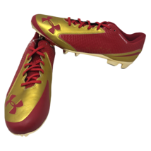 NWOB Under Armour ClutchFit Red Gold Nitro Cleats Sz 15 Forty Niners Colors - $23.75