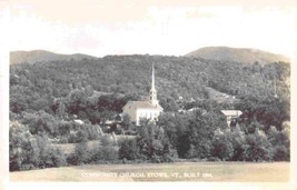 Community Church Stowe Vermont 1950s RPPC Real Photo postcard - £6.17 GBP