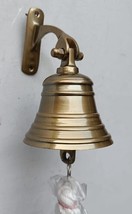 Nautical Antique Brass Ship Bell 3.5inch Hanging Door Bell With Wall Mounted - £37.84 GBP