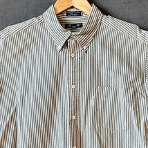 Faconnable Striped Cotton Button Shirt Long Sleeve Yellow Blue-Men&#39;s Siz... - $28.45