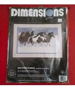 Dimensions Horses In Winter, North American Beauties  2pc Needlepoint Lot - $39.60