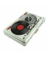 Retro Record Vinyl Image S2 Cigarette Case with Built in Lighter Metal W... - $27.01 CAD