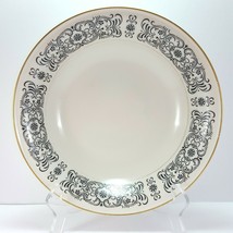 Mikasa Riviera 205 Round Vegetable Serving Bowl 9.63in Ivory Black Scrolls - £38.45 GBP