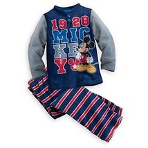 Disney Store Mickey Mouse 2 Piece Pajama Set Sz 2T - $15.99